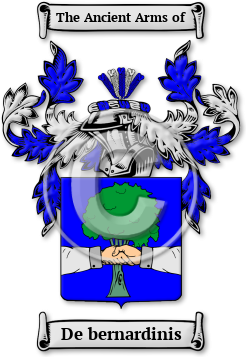 De bernardinis Family Crest Download (jpg) Legacy Series - 150 DPI